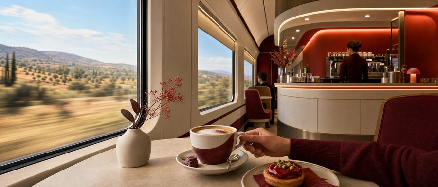 Cafeteria car onboard
