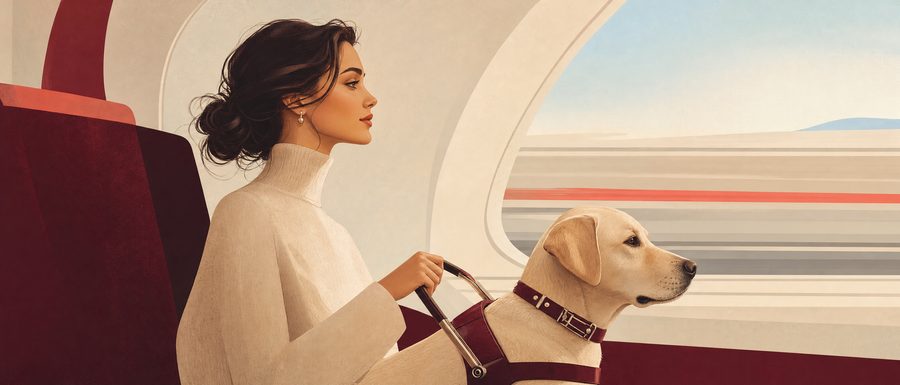 Guide dogs welcome onboard